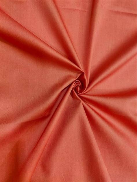 Pure Cotton Twill Shirting Fabric Plain Solids Scarlet At Rs