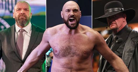 Tyson Fury Vs Dillian Whyte Wwe Legends Undertaker And Triple H Back