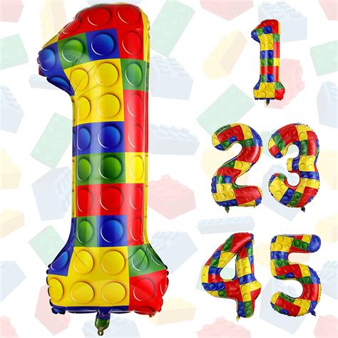 Amazon Miniinflat Inch Large Building Block Number Balloons