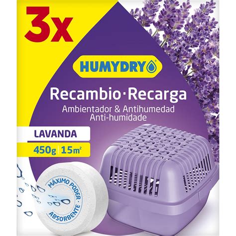 Comprar Antihumedad Aroma Lavanda 3 Recambios 450 G HUMYDRY