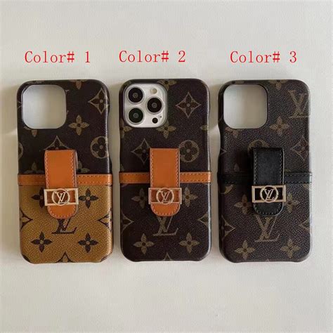 Louis Vuitton Card Holder Slot Leather Case For Iphone Pro