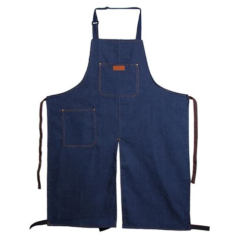 Pottery Denim Split Leg Apron With Adjustable Neck Strap Diy Ceramic