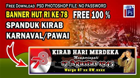 BANNER KARNAVAL HUT RI KE 79 SPANDUK 17 AGUSTUS 2024 KIRAB PAWAI