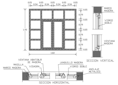 Door Frame Section In Autocad File Cadbull