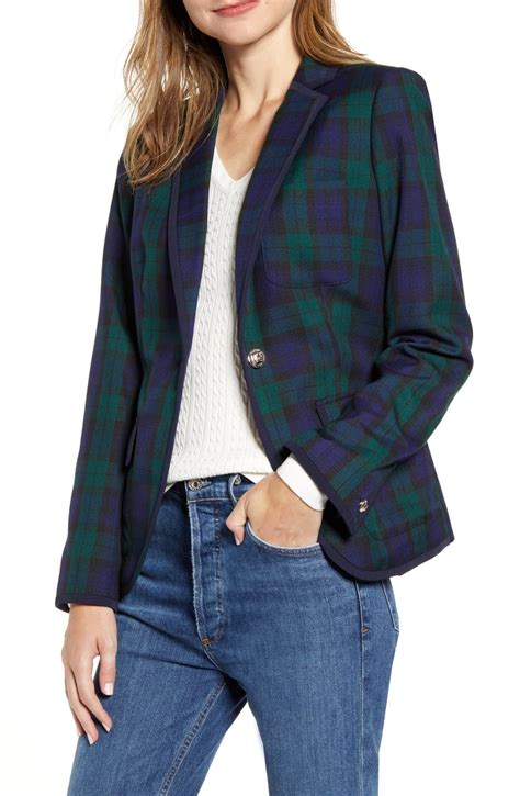 Tommy Hilfiger Black Watch Tartan Blazer Nordstrom Мода Гардероб