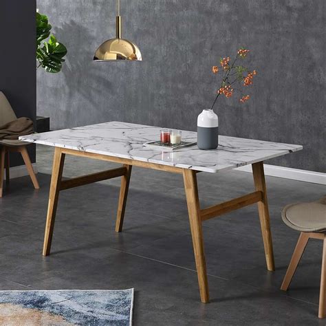 Uk Marble Effect Dining Table