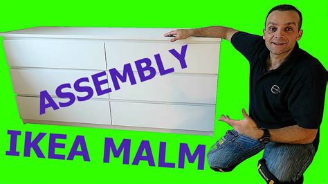 Ikea Malm 6 Chest Of Drawers Assembly Youtube