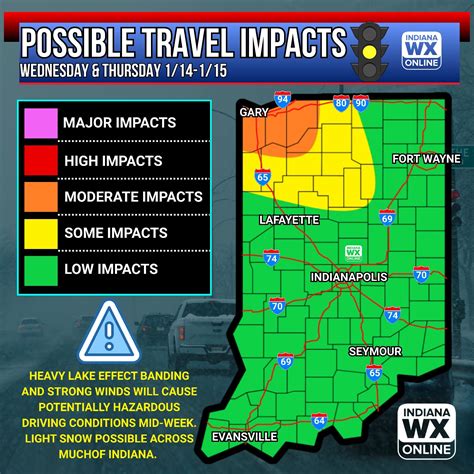 Indiana - ⚠️Travel impacts expected Wednesday evening into Thursday