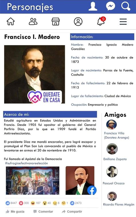 Francisco I Madero Apuntes De Clase Material Docente Biografias De