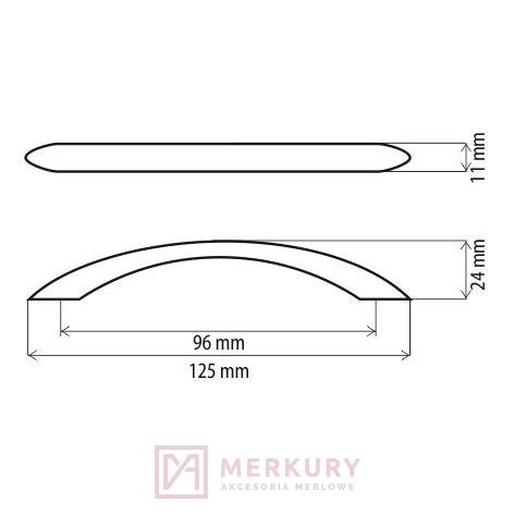 Uchwyt Meblowy DS26 Satyna Mat 96mm