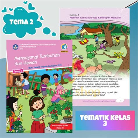 Jual Buku Tematik Terpadu SD Kelas 3 Tema 2 Menyayangi Tumbuhan Hewan