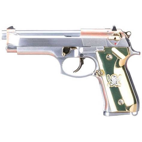 WE M92F Calico Jack Airsoft Gas Blowback Pistol - Silver