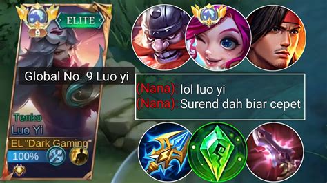 Hard Match Global Luo Yi Solo Rank Vs Meta Hero Nana In Mid Lane