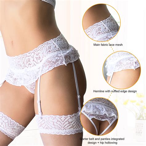 Soutien Gorge Porte Jarretelles Grande Taille XL Sexy Jupe En Dentelle Accessoires De Lingerie