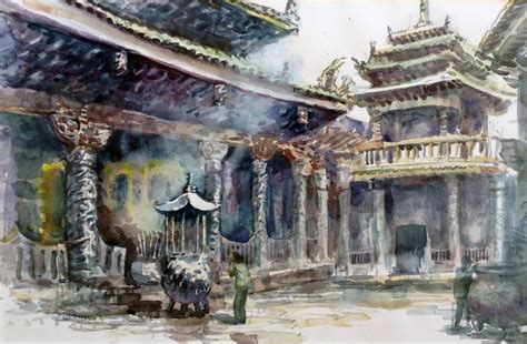 Chinese Temple Painting at PaintingValley.com | Explore collection of ...