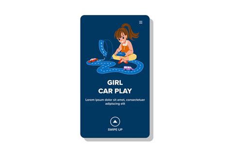 Preschooler Girl Playing Car Track Toy Graphic by sevvectors · Creative Fabrica