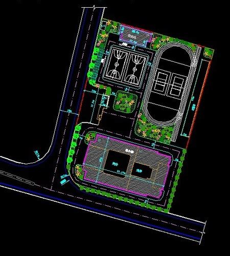 实验小学规划总平面图cad图纸下载 土木在线