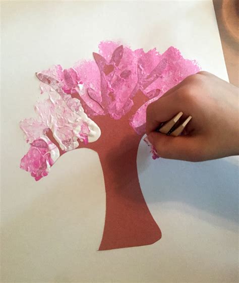 Sponge Painting Cherry Blossoms Ms Stephanies Preschool