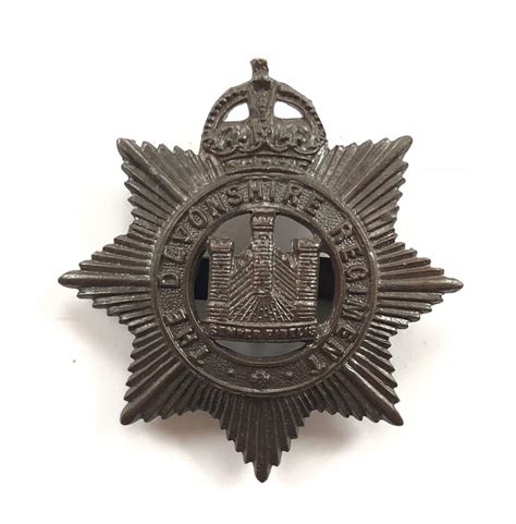 Ww Ww Devonshire Regiment Officer S Bronze Cap Badge By Gaunt