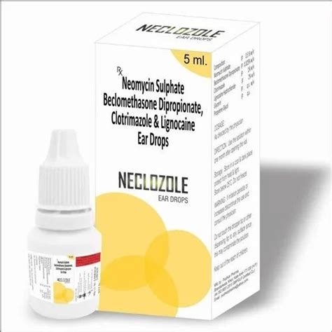 Neomycin Sulphate Beclomethasone Dipropionate Clotrimazole And Lignocaine Ear Drops At Rs 75mrp