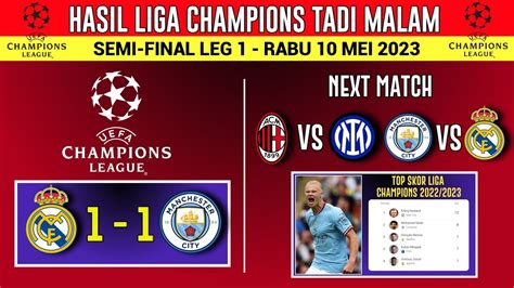 Hasil Liga Champion Tadi Malam Real Madrid Vs Manchester City Ucl