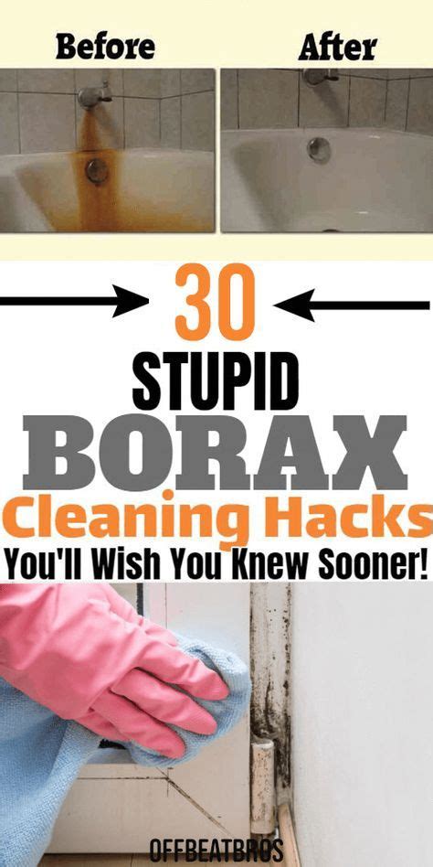 Borax Cleaning Easy Cleaning Hacks Diy Home Cleaning Bathroom