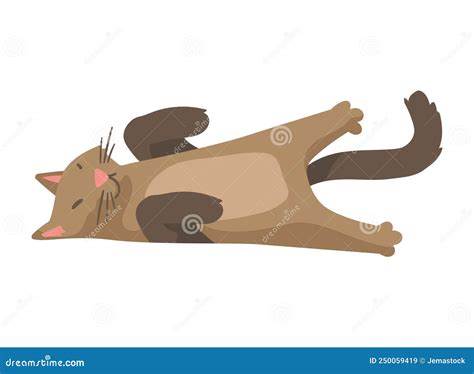 Cute Brown Cat Mascot Stock Vector Illustration Of Friendly 250059419