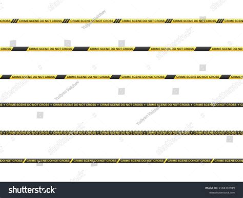 Crime Scene Tape Set On White Stock Vector (Royalty Free) 2184392919 ...