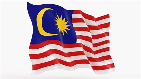 3D Malaysia Flag Animation Model - TurboSquid 1615777