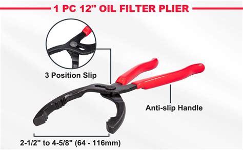 Spurtar Swivel Oil Filter Wrench Set Of Adjustable Oil Filter Pliers