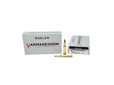 Nosler Varmageddon 222 Rem Ammunition 20 Ct Box