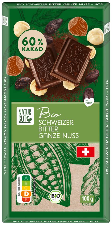 Naturgut Bio Schweizer Bitter Ganze Nuss PENNY De