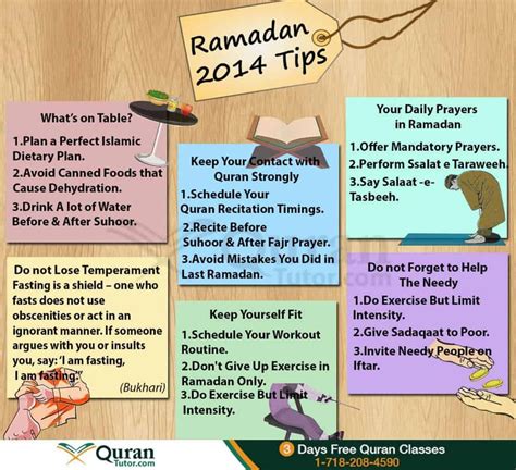 Ramadan Tips An Infographics Islam