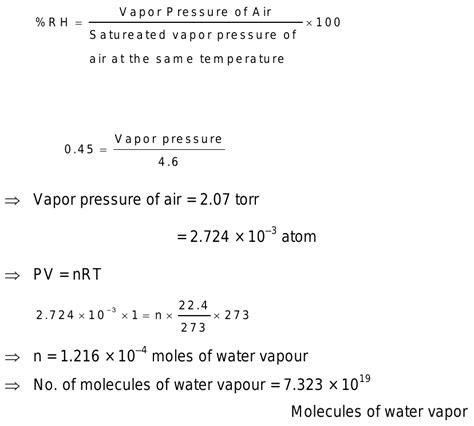 Relative Humidity Formula