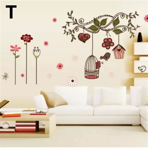 Jual Reliza Wall Sticker Renda Pohon Bunga Sakura Flower Lily Stiker