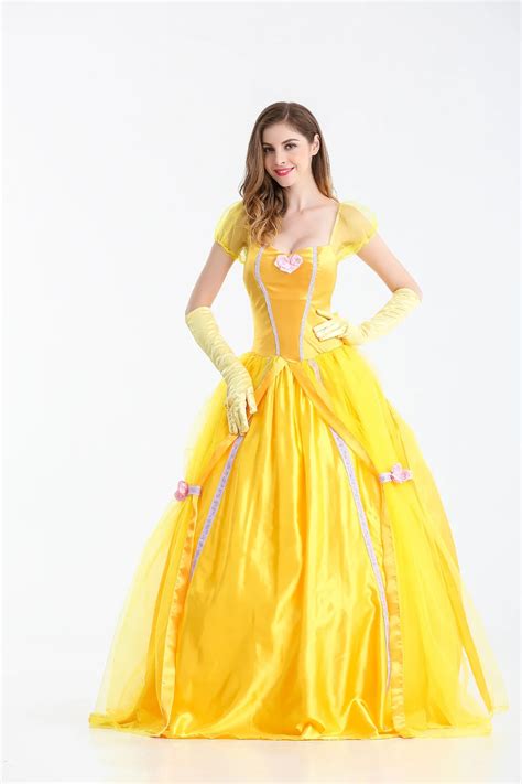 2017 New Beauty And The Beast Princess Belle Dress Adult Women Party