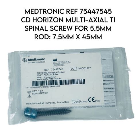 New MEDTRONIC SOFAMOR DANEK REF 75447545 CD HORIZON MULTI AXIAL TI