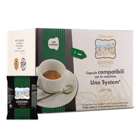 100 Capsule DEK Caffè Gattopardo To Da Compatibili Uno System