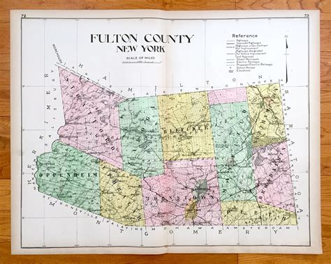 Antique Fulton County New York 1911 New Century Atlas Map | Etsy