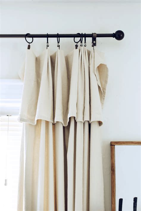 DIY Farmhouse Style Drop Cloth Curtains- 2 Ways - Micheala Diane Designs