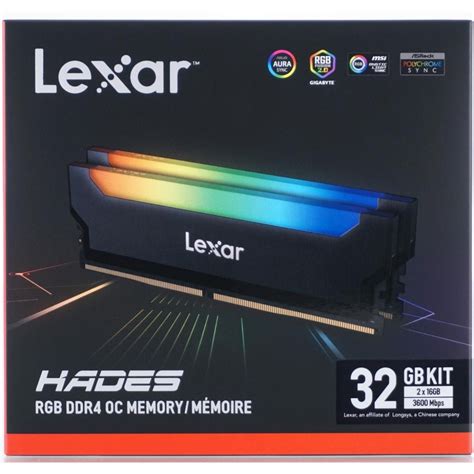 LEXAR Hades 32GB DDR 4 RGB 3600MHz Memory KIT 16GBX2 Taipei For