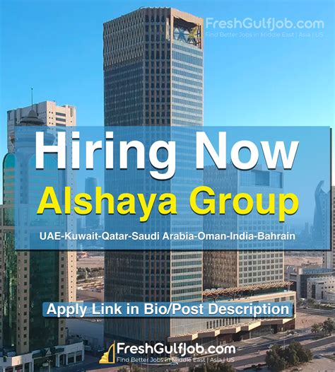 Alshaya Jobs UAE Kuwait Qatar Saudi Arabia Oman Bahrain 100 Jobs