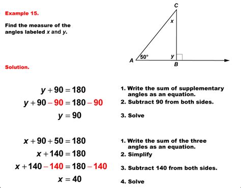 Math Examples Solving Equations With Angle Measures Example 15 Media4math