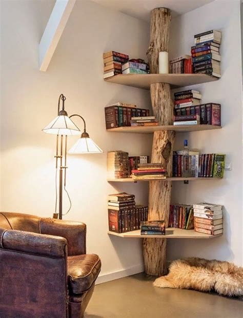 оригинальная угловая книжная полка | Decoración de unas, Ideas ...