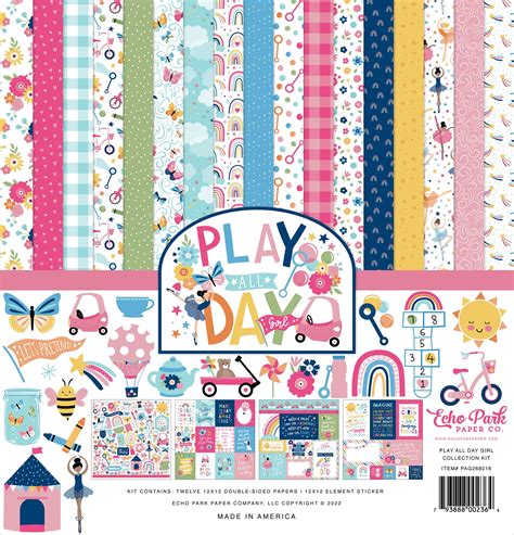 Echo Park Collection Kit 12x12 Play All Day Girl 793888002364