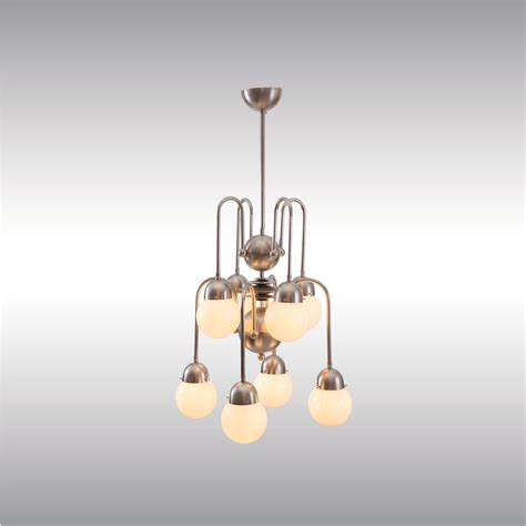 Art Deco Machine Age Chandelier Woka Lamps Vienna