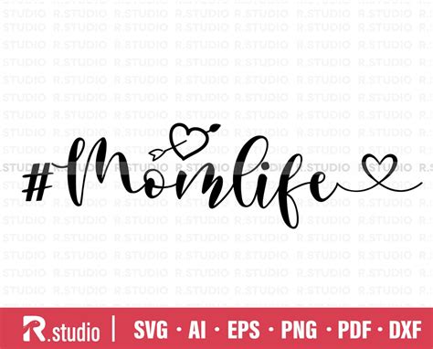 Mom Life Svg Cut File Cricut Clip Art Sihouette Printable