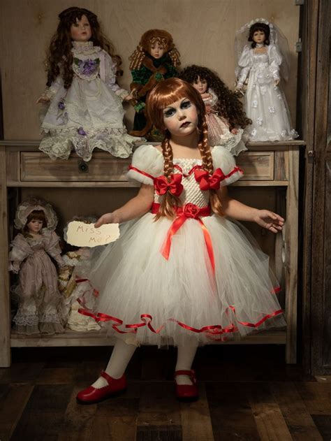 Girls Haunted Annabelle Doll Inspired Tutu Costume Dress Tutu