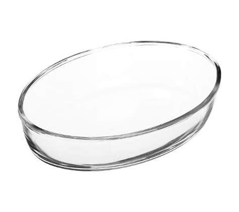 Plat Four En Verre Ovale Cm Transparent Accessoire Pour