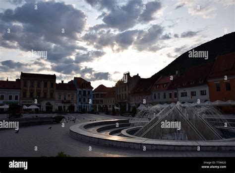 Brasov, Romania - August 2017: Brasov Council Square (Centrul Vechi ...